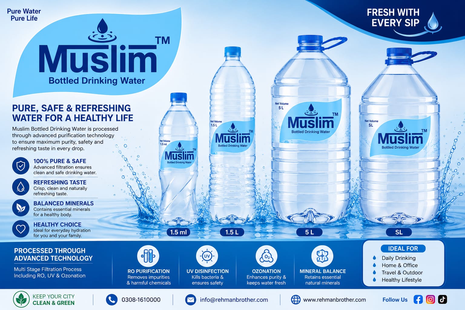Muslim Bottled Drinking Water launch product